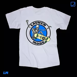 Launch Mode Skeleton Air weiß T-Shirt Skateboarding Vans Ride Santa Cruz - Bild 1 von 1