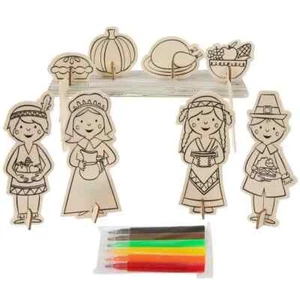 Kit artesanal de madera para cena de acción de gracias suministros de fiesta de otoño regalo de temporada - Imagen 1 de 2