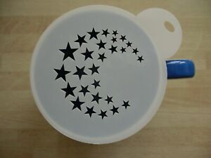 100mm star shape moon design craft stencil and coffee stencil