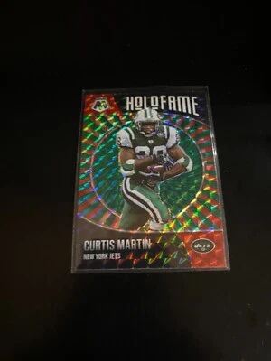 Curtis Martin 2021 Panini Mosaic Holo Fame Green Prizm Jets 19 - Image 1 of 2