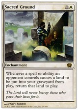 MTG magic cards 1x x1 Light Play, English Sacred Ground 8th Edition