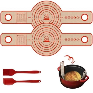 Bread Sling Silicone Sourdough Mat Reusable With Long Helper Handles For Baking - Picture 1 of 9