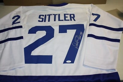 TORONTO MAPLE LEAFS DARRYL SITTLER Sewn Stitched Autographed Custom WT JERSEY - Image 1 of 2