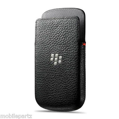 Genuine Official BlackBerry Q5 Black Leather Pocket Pouch / Case HDW-55522-001 - Image 1 of 3