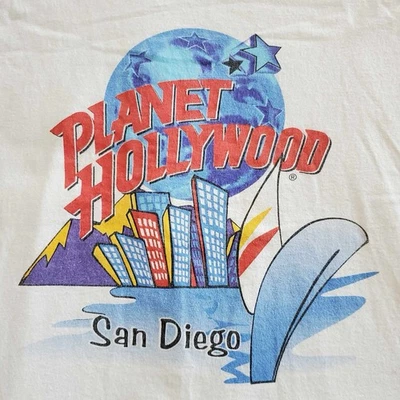 Camiseta De Colección Planeta Hollywood Puntada Única San Diego Defectos Golpeados L Foto 1 de 4