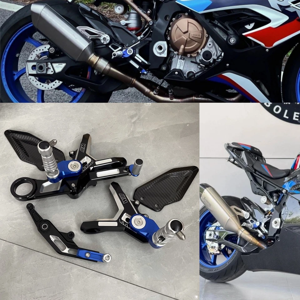 S 1000 RR CNC Adjustable Rearset FootPeg Footrest kit For BMW S1000RR 2019-2024  - Image 1 of 4