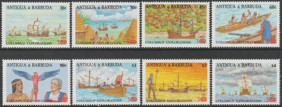 EDSROOM-21246 Antigua & Barbuda 1092-99 MNH 1988 Compl Discover America CV$11.45 - Image 1 of 1