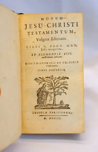 💥1703 NOVUM JESU-CHRISTI TESTAMENTUM Vulgatae Editionis LEDER Neues Testament💥 - Bild 1 von 16
