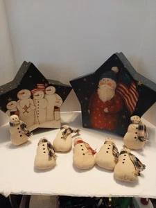 Lindy Bowman - 9 pc. Santa & Snowman Christmas Nesting Gift Boxes w/Lids - Picture 1 of 7