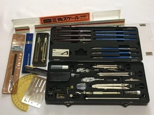 Uchida Drafting Set Compass Staedler Core Holder Lottling Isograph - Picture 1 of 10