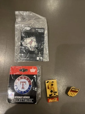 Sports Pin Lot – MLB Angels Rangers + 1994 Coca-Cola World Cup & USA ’88 Olympic - Image 1 of 4