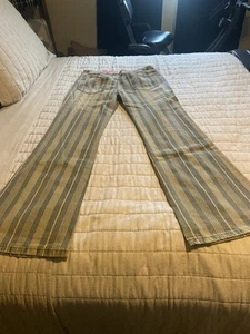 Women’s Edikted Striped Flare Jeans - Picture 1 of 3