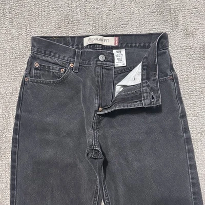 VINTAGE Levi's 505 Men’s Jeans 28x30 Black Faded Denim Pants Grunge Work 90s Y2K - Image 1 of 4