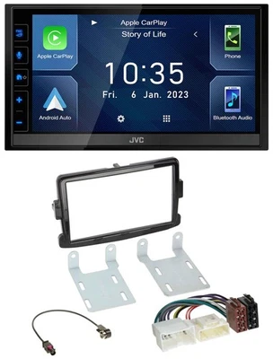JVC DAB Bluetooth MP3 USB 2DIN Autoradio für Dacia Sandero Renault Traffic Opel - Bild 1 von 4