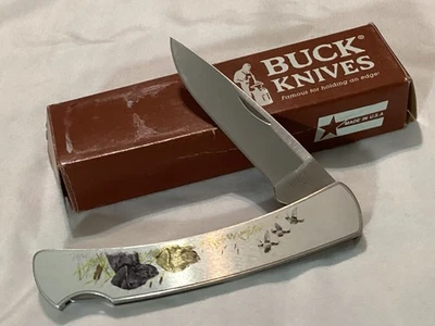 Buck 521 Inoxidable con Perros y Gansos en Asa 1992, Nuevo en Caja Foto 1 de 4