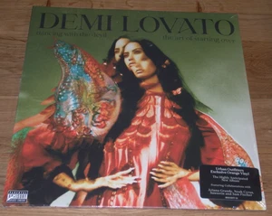 Demi Lovato Dancing With The Devil..Art Of Starting Over 2x ORANGE Vinyl LP NEW - Picture 1 of 7
