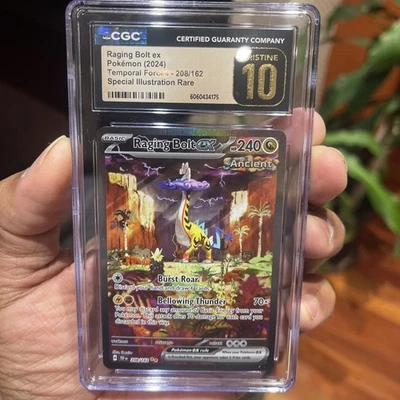 Raging Bolt ex 208/162 Pokemon Fuerzas Temporales Ilustración CGC Prístino 10 Foto 1 de 2