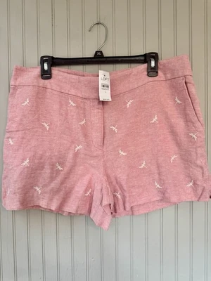 Pantalones Cortos Libélula Loft Rosa Lino Nuevo con Etiquetas - Talla 12 Foto 1 de 4