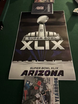 New England Patriots Fathead y lote de póster Super Bowl XLIX casco y logotipo 22x34 Foto 1 de 4