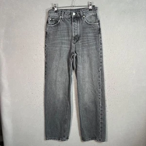 Massimo Dutti graue High-Waisted Straight Leg Jeans Größe 4 Denim - Bild 1 von 12
