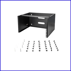 All-Steel 6U Wall Mount Rack - Low Profile Design for Patch Panels & Switches - Picture 1 of 9