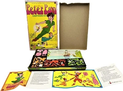 Peter Pan Cartoon Kit by Colorforms Toys Walt Disney 1960s Open Complete Unused - Image 1 of 4
