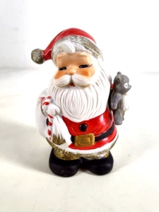 Vintage Homco Santa Claus Bank Christmas Holiday Decor St. Nick Porcelain Bisque - Imagen 1 de 9