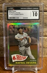 2021 Topps Rafael Devers 1965 Topps Redux Chrome Refractor CGC 10 Gem Mint - Picture 1 of 2