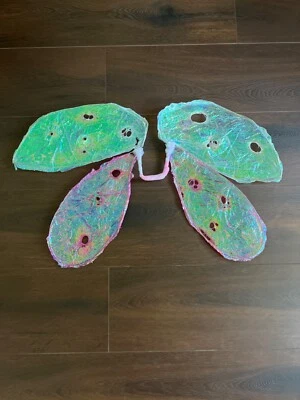 Cellophane Iridescent White And Purple Fairy Wings  - Image 1 of 3