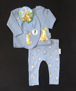 Baby Unisex Guess How Much I Love You Top Trouser And Bib Set 0/3 Months - Picture 1 of 4