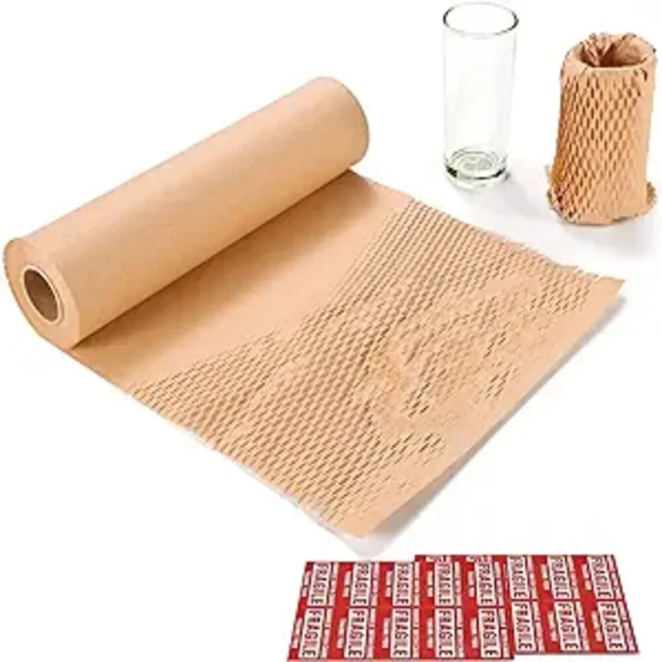 12 Inch x 100Ft Honeycomb Packing Paper Roll for Moving Shipping Packaging - Image 1 of 1