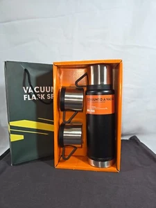 Thermos Coffee Travel Mug Stainless Steel Vacuum Flask Double Layer Gift Set 4pc - Picture 1 of 3