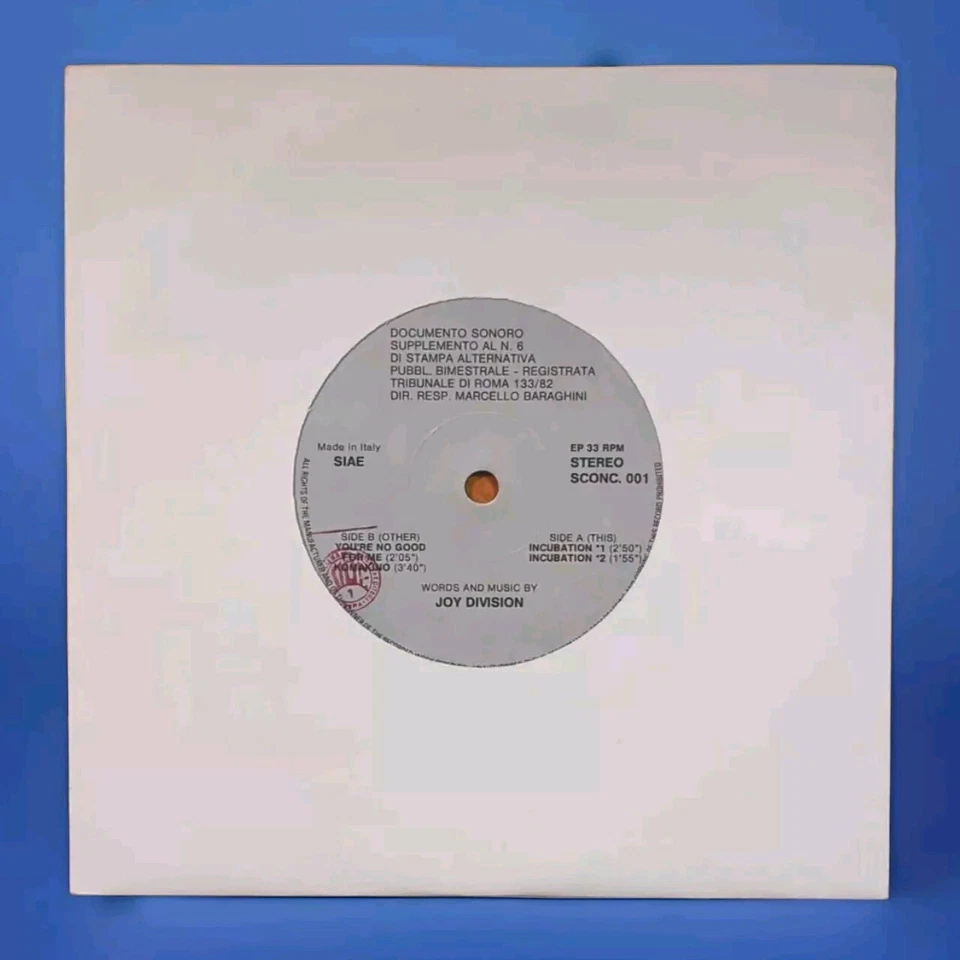 Joy Division JOY-Incubation/Komakino, Vinyl, 7" EP 1986 Not For Sale, Italy 1st  Foto 1 de 4