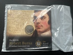 2009 £2 ROBERT BURNS BRILLIANT UNCIRCULATED COIN IN ORIGINAL SEALED PACK(REF.N1) - Picture 1 of 1