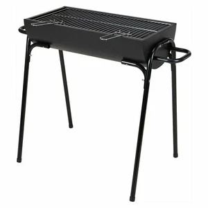 Gran barbacoa abierta carbón barbacoa portátil barbacoa patio exterior jardín cubierta de acero - Imagen 1 de 5