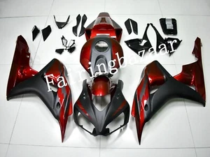 Fit for 2006 2007 CBR1000RR Metallic Candy Red Black ABS Injection Fairing Kit - Picture 1 of 7