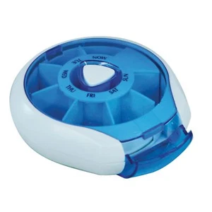 Aidapt Distributore di pillole compatto per giorni feriali 95x90x32 mm blu - Foto 1 di 2