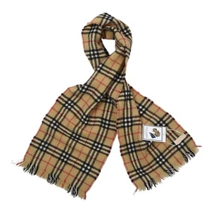 BURBERRYS Schal 100% Shetland Wolle Vintage ca 148cm Novacheck Made in England - Imagen 1 de 5