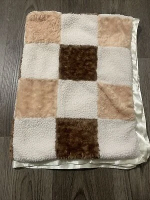 Cocalo baby blanket brown Tan Ivory Squares Foto 1 de 4