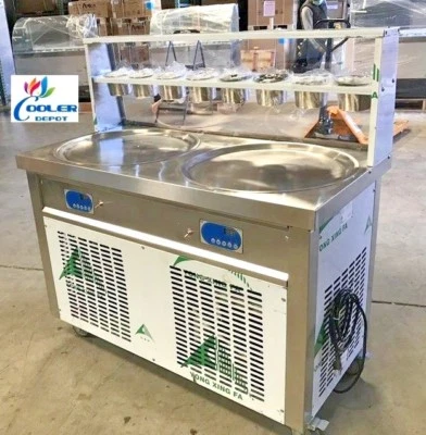 NUEVO Máquina para hacer rollos de helado frito tailandés Two Pan modelo FI91 ETL NSF Foto 1 de 4