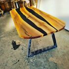 Epoxy Table Dining Table Top Live Edge Walnut Wood Custom Order Size In Inches