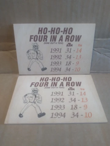 Vintage Texas A&M Aggies Wood Postcard Lohn Enterprises 5-1/4" x 3-1/2" 1990's Cover
