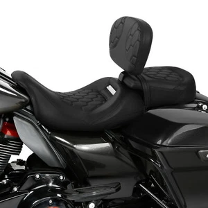 Low-Profile Driver Passenger Seat With Rider Backrest Fit For Harley Ultra FLHTK - Bild 1 von 9