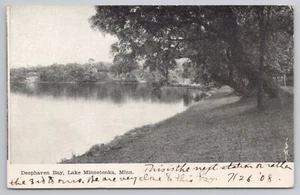 1908 Deephaven Bay Lake Minnetonka Minnesota Hennepin County antike Postkarte - Bild 1 von 2