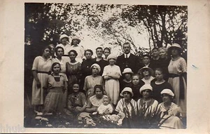 BL890 Carte Photo vintage card RPPC groupe femme mode fashion chapeau hat - Picture 1 of 1