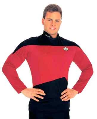 Star Trek Next Generation Shirt Fancy Dress Halloween Adult Costume 2 COLORS - Image 1 of 2