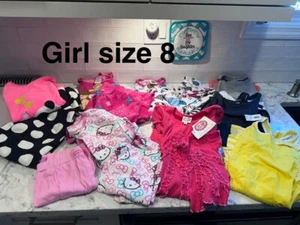 Lotto abbigliamento bambina taglia 8 abiti e pigiama set 15 pezzi vestito bambola anche - Foto 1 di 7