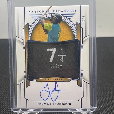 2024 Panini National Treasures Termarr Johnson Hat Size Patch /5 - Image 1 of 2