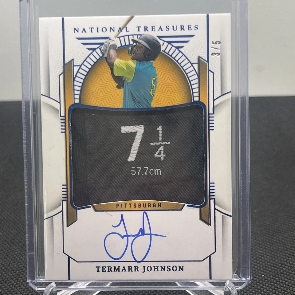 2024 Panini National Treasures Termarr Johnson Hat Size Patch /5 - Image 1 of 2