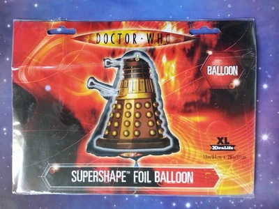Balão de hélio Doctor Who gigante dourado folha Dalek 84 cm de altura superformato de aniversário - Imagem 1 de 4